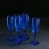 A set of glasses for champagne "Rainbow", 190 ml, 6 pcs, color cobalt