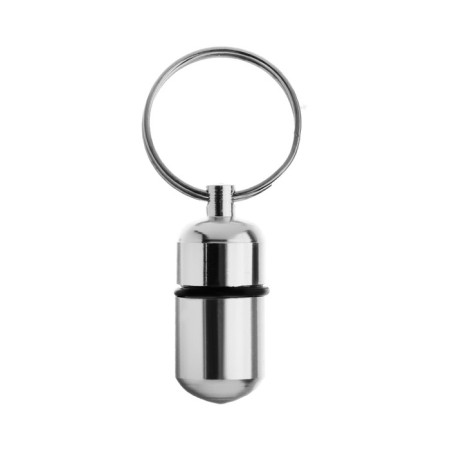Address - capsule for a note, 2.2 x 1.3 cm, silver-1