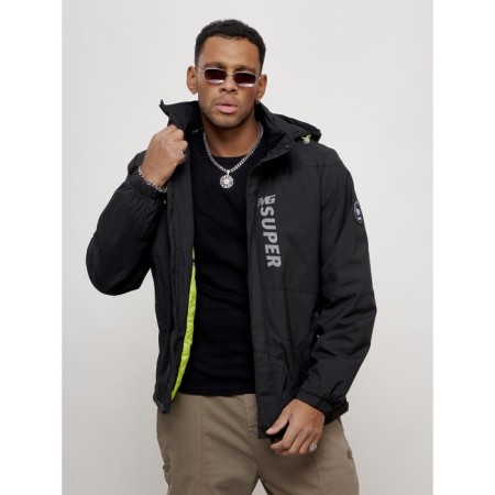 Sports male jacket, size 48, black color-10