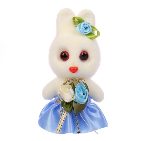 Foam toy "Bunny with flowers", 13 cm-4