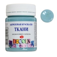 Fabric paint, bank 50 ml, ZHK Decola, gray-blue, 4128536, (water-based acrylic)
