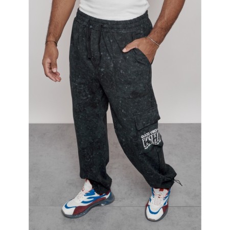 Sports male trousers, size 48, dark green color-15