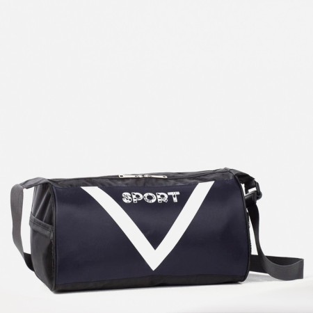 Sports bag, lightning department, side grid, long belt, dark blue color