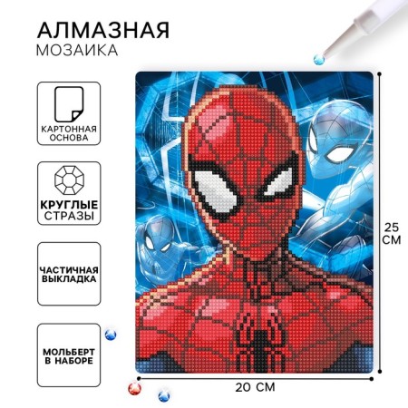 Diamond mosaic, 20 x 25 cm, spider-man