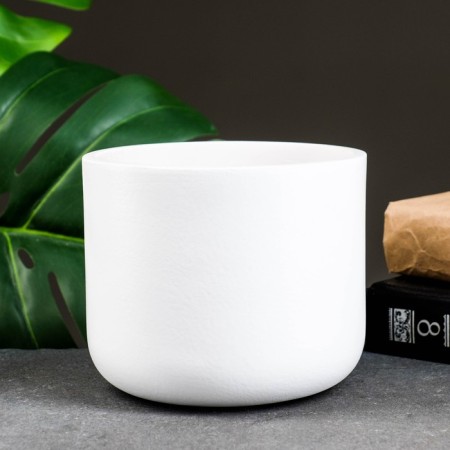 Кашпо "Овал" 14х12см, белое-1