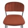 Semi -bank chair Eirill, 555 × 475 × 900 mm, velor, brick color