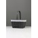 Wicker basket 22 x 17 x 11 cm, handle h = 16, gray with Bahram