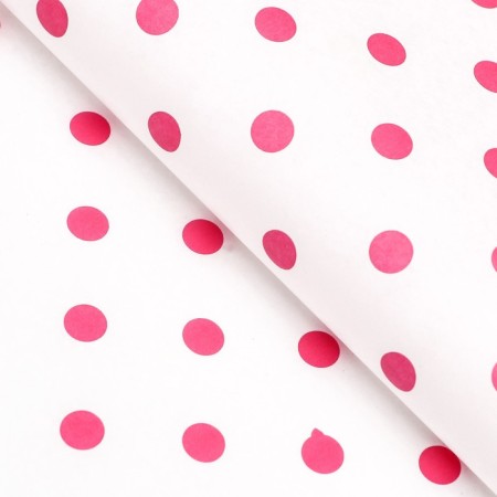 Siliconized Paper "Peas", raspberry, 0.38 x 5 m-1