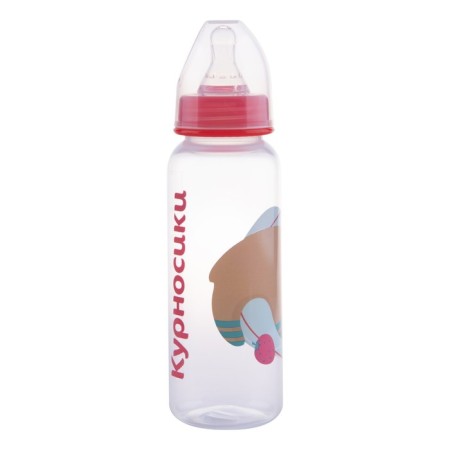 Polypropylene bottle with silicone bowl of milk, 250 ml, mix-11