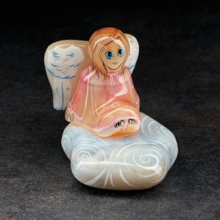 Souvenir "Angel on the Cloud", 6.5x6.5x5 cm, selenite-3