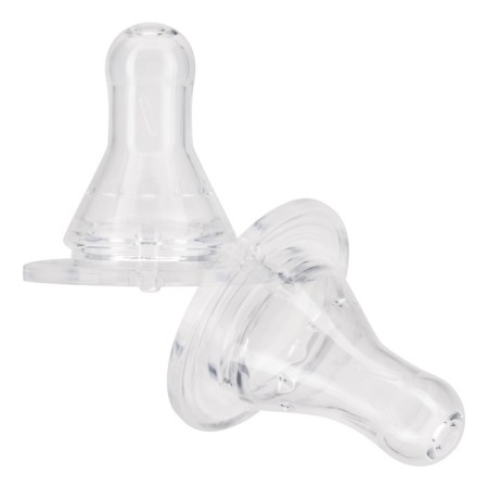 Large silicone nipples with an average stream, from 6 months, set 2 pcs.-2
