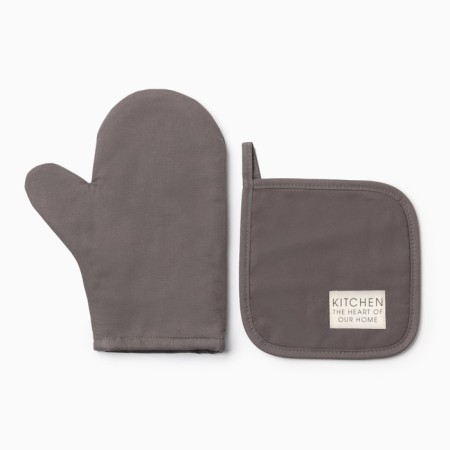 Kitchen Ethel kitchen, gray color, mittens-output 18x29 cm, rushing 19x19 cm-1