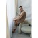 Tainted male bathrobe, size 46, cappuccino color