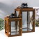 Climber Wood, Glass "Chalet" set 2 pcs 21x21x38, 16x16x26 cm