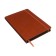 Leduced Diary A5, 140l, Cage, leatherette, elastic band, black cut, brown