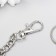 Chain d/keys with a carbine on a ring, silver 30 cm