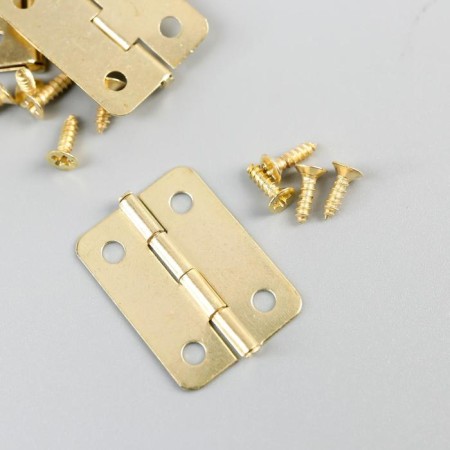 Loop for a casket metal with rounded corners gold set 4 pcs 2.5x2.2 cm-1