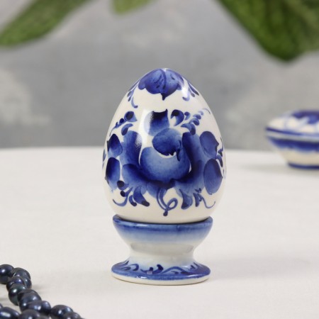 Souvenir "Egg on the stand", 10.x6 cm, gzhel-2