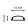 Feron, Cab264, 2 m, silver color LED profile for LED tape