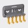 Holder for bathrooms and kitchen accessories, 17 × 7 × 11 cm, color gray color