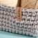 Tag with the "Hand Made" button, 8 × 1.5 cm, 10 pcs, beige color