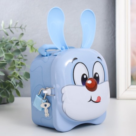Piggy bank Metal "Funny Bunny" mix 8.5x10.5x17.5 cm-3