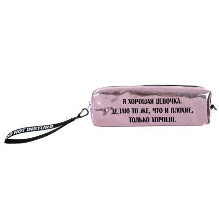 Penal is soft, 1 compartment, 50 x 210 x 45 mm, voluminous, Devente, Girl Power, Artificial leather, with a pen, mix 3 types-1