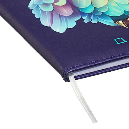 Universal diary for grade 1-11 OWL, solid cover, artificial leather, foam rubber, liesse, 80 g/m2-2
