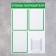 Information stand “Consumer Corpourine” 4 pockets (3 flat A4, 1 volumetric A5), green color