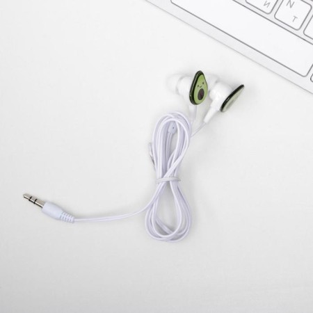 Headphones and hair gum on the postcard "Avocado", 10.3 x 14.5 cm-1