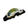 Glass-mask for motorcycle driving, mirror glass, white-yellow color, OM-8