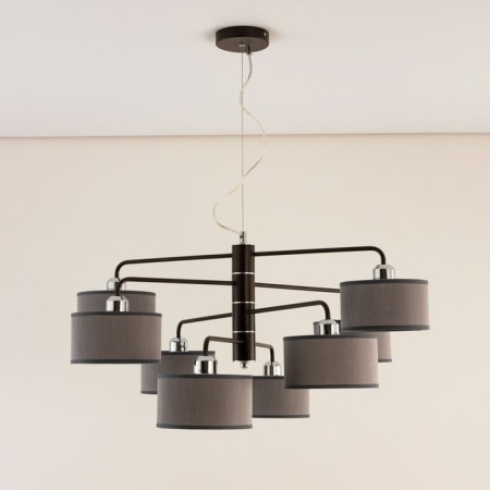 Suspended chandelier Citilux "Form" CL428281, 82x82x45 cm, 8x60W, E27, brown color-10