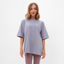 Women's T-shirt Basic Line Color Gray, Rr. 44