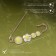 Pin "Flower Confetti" 4 beads, 6 cm, yellow color in gold