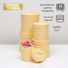 Set of round boxes 5 in 1, 