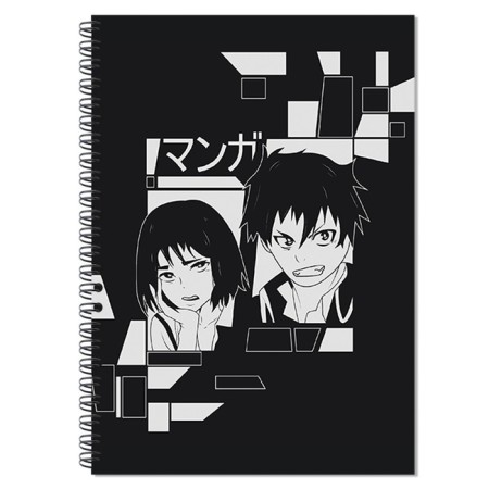 Notebook A5, 80 sheets in a cage on the crest of Calligrata "Anime ART. H/B", cover 7BC, OFSET block-1