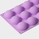 The form for baking is the “figure. Hemisphere ”, silicone, 28 × 16.5 × 2.3 cm, 15 cells (D = 4.7 cm), lilac color