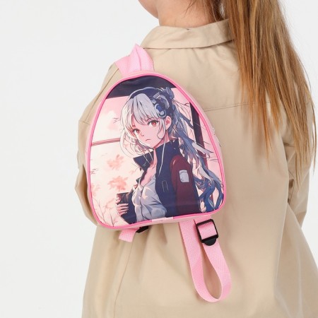 Children's backpack on the zipper "chosen", the color is pink-7