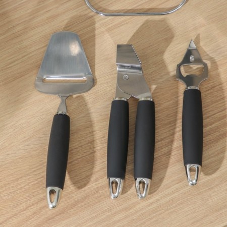 A set of kitchen tools "Remi", 6 items, on a stand, black color-3