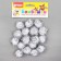 A set of parts for the decor “Bombs with a shine” set 18 pcs., Size 1 pcs: 2.5 cm, color white silver