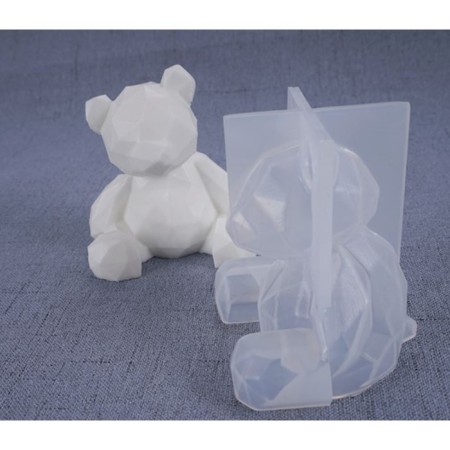 MOLD SILICON 3D "Bear Cristal" 6.3x6x5.6 cm-4