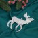 Christmas tree decoration "Reindeer overflow" 12x11.5 cm, white
