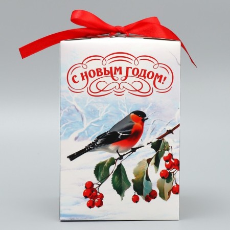 Folding box “Happy New Year!”, Snegier, 12 x 18 x 12 cm, New Year-2
