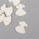 Decor for the creativity of Polystone "Dress with Bantik" White set 6 pcs 2.7x3 cm