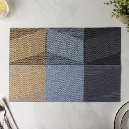 Serving napkin on the table "Powder", 45.5 × 30 cm, color-blue color-3