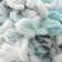 Yarn "Puffy fine color" 100% micropoliester 14.5m/100g (5939 Belo-Biryuzov)