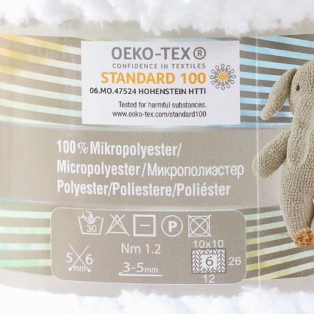 Yarn "Softy Plus" 100% micropoliester 120m/100g (55 white)-3