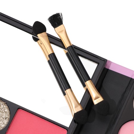 A set of decorative cosmetics (highlighter, blush, glitter, shadows, lipstick, eyebrow shadows)-5