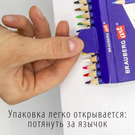 Pencils Watercolor Brauberg Art Classic 36 colors, 3.3 mm barrel-8