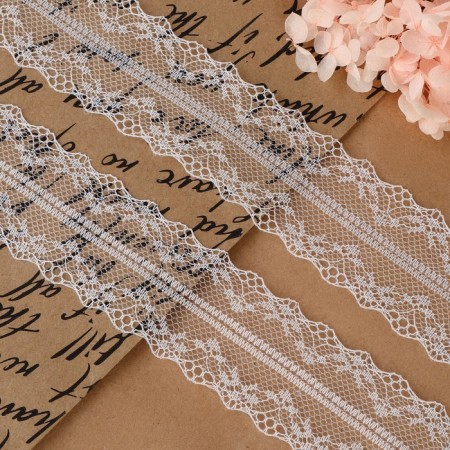 Capricon lace, 35 mm × 10 ± 1 m, white color-1